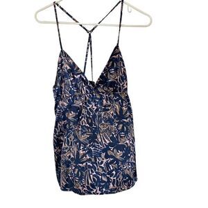 Gap body love amour NEW floral spaghetti strap camisoles medium blue pink tan